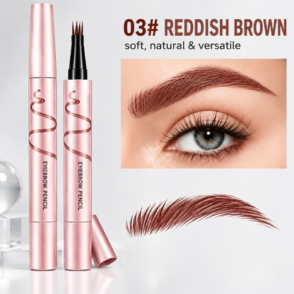 Waterproof Eyebrow Pencil with 4-Prong Tip