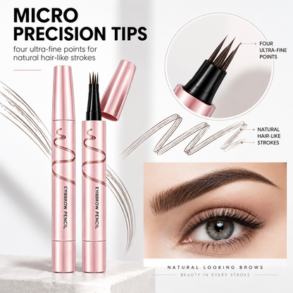 Waterproof Eyebrow Pencil with 4-Prong Tip