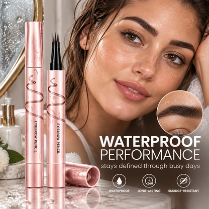 Waterproof Eyebrow Pencil with 4-Prong Tip
